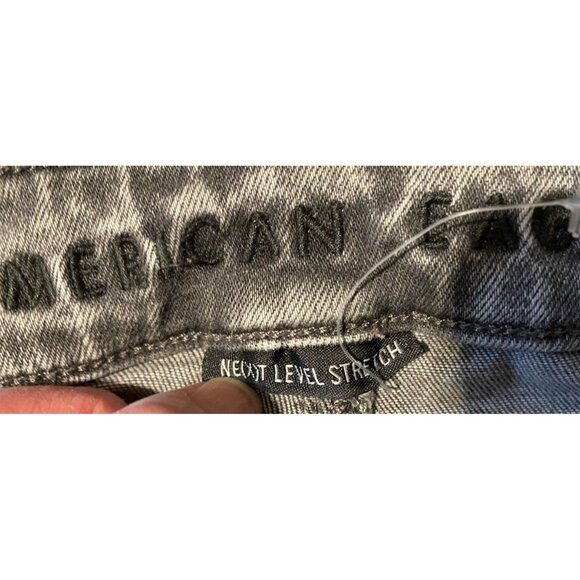 American Eagle Jrs/Womens 24X28 Jeans Next Level Stretch Regular Distressed - Picture 6 of 10
